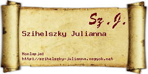 Szihelszky Julianna névjegykártya